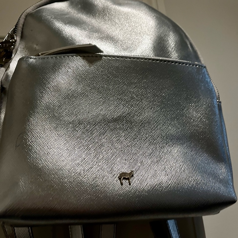 Dabney Lee Metallic Silver Mini Backpack - image 6